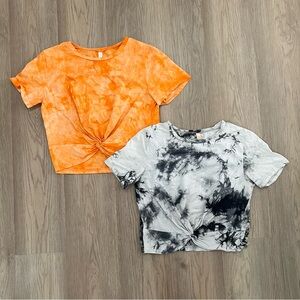 JINKESI Tie Dye Twist Front Crop Top Bundle - Size M